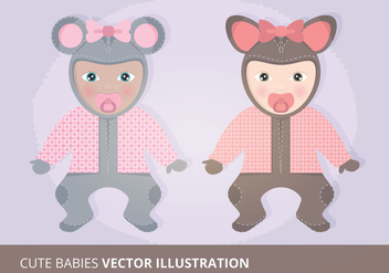 Cute Babies Vector Illustration - vector #201239 gratis